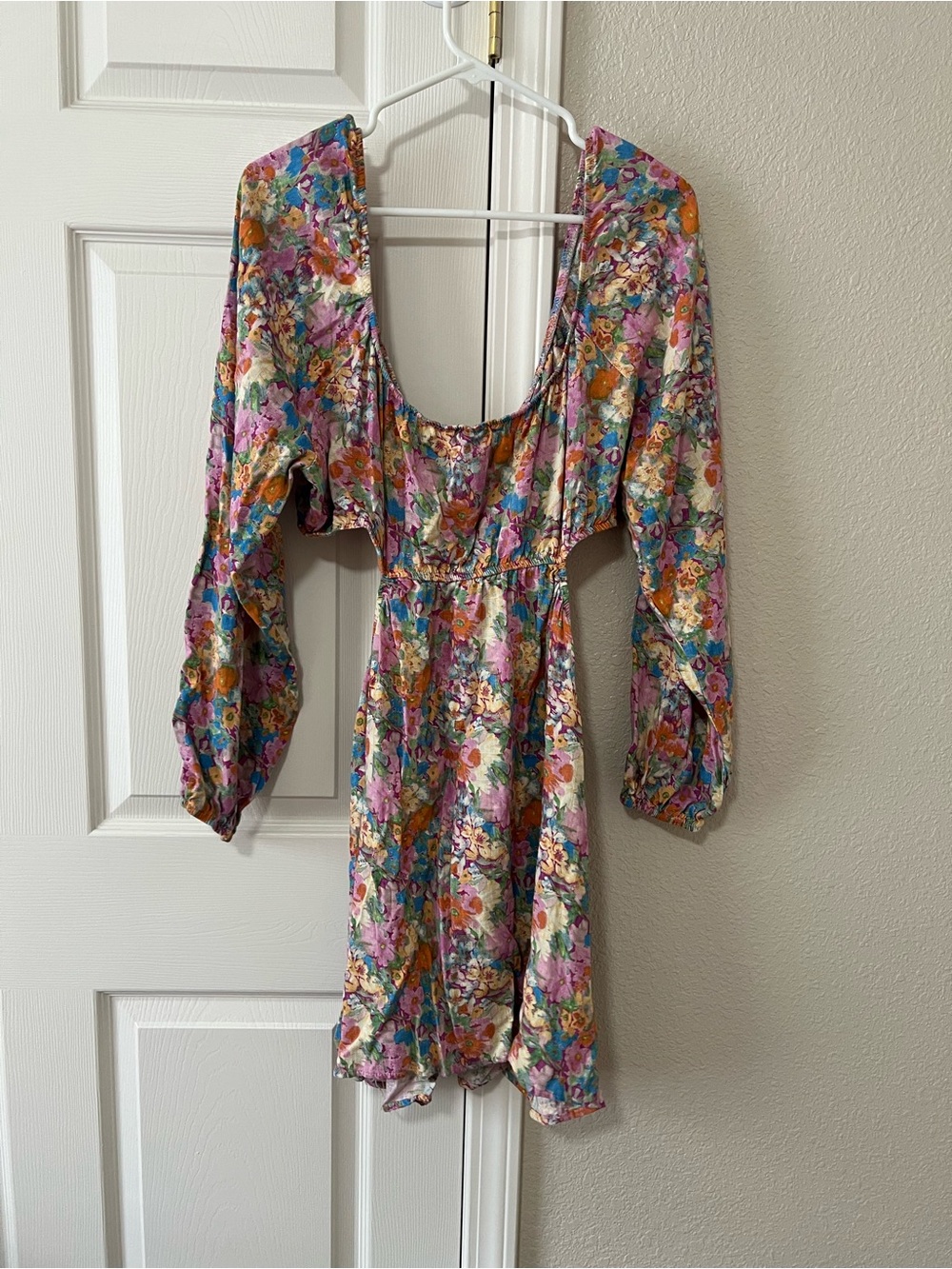 Wild Fable Floral Linen Blend Cutout Dress Size XXL - Picture 9 of 9